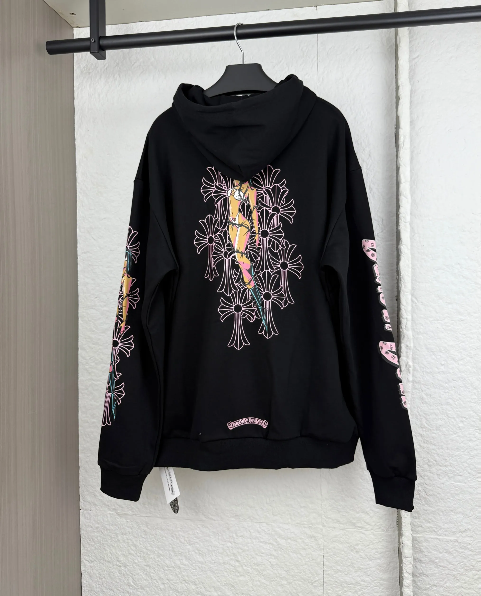 P420 Chrome Hearts × DEADLY DOLL goddess print zipper hooded sweatshirt S/M/L
